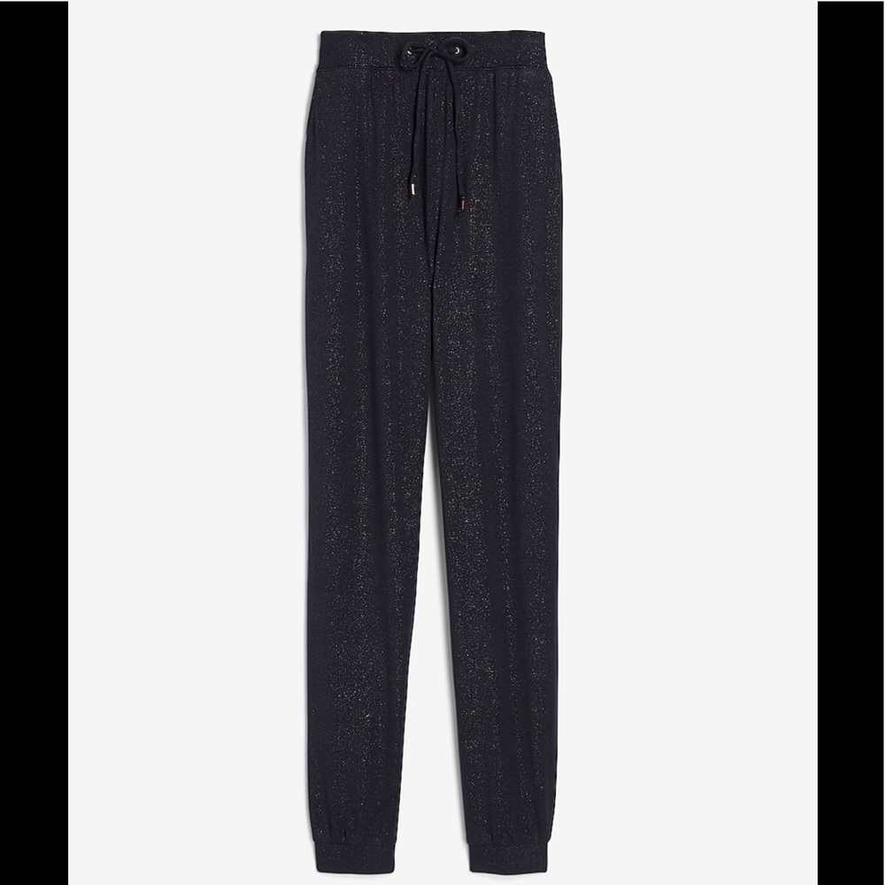 Express Super High Waisted Metalic Jogger Pant